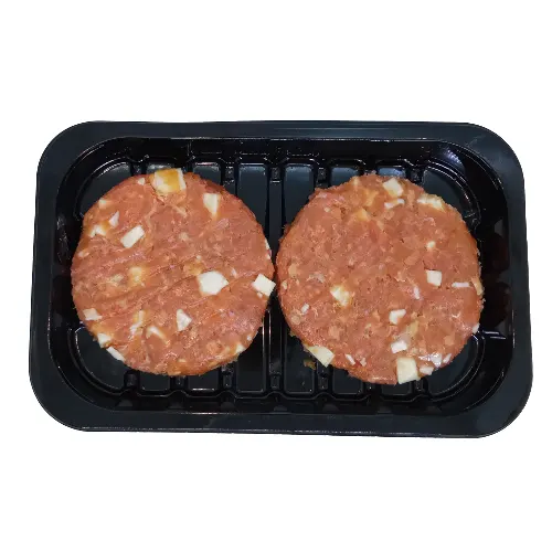 132-Hamburguesas  de pollo y queso de cabra (2 uni)-Carnicería Delicies l'Avinguda Terrassa