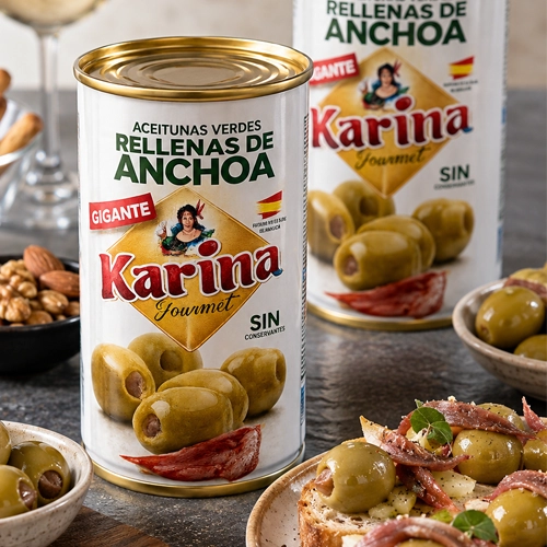 Aceituna Verde rellena de Anchoa - Calibre GIGANTE - Foto 2