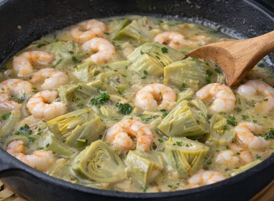 Foto 3 Alcachofas con gambas