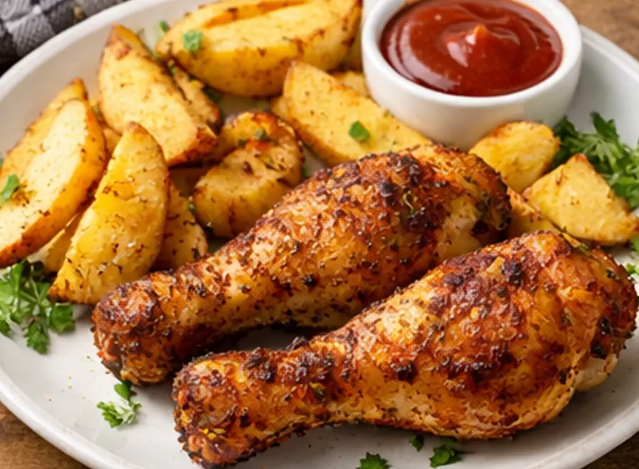 Foto 3 Muslos de pollo crujientes en la airflyer