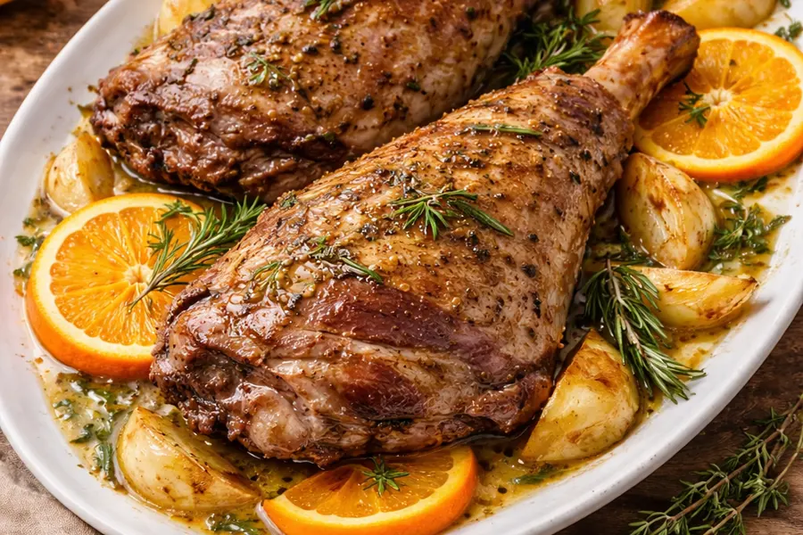 Receta Paletilla de cordero al horno con salsa cítrica