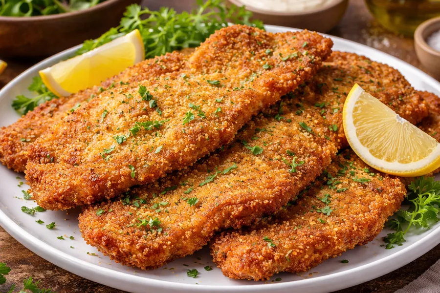 Filetes de ternera a la milanesa (empanados)