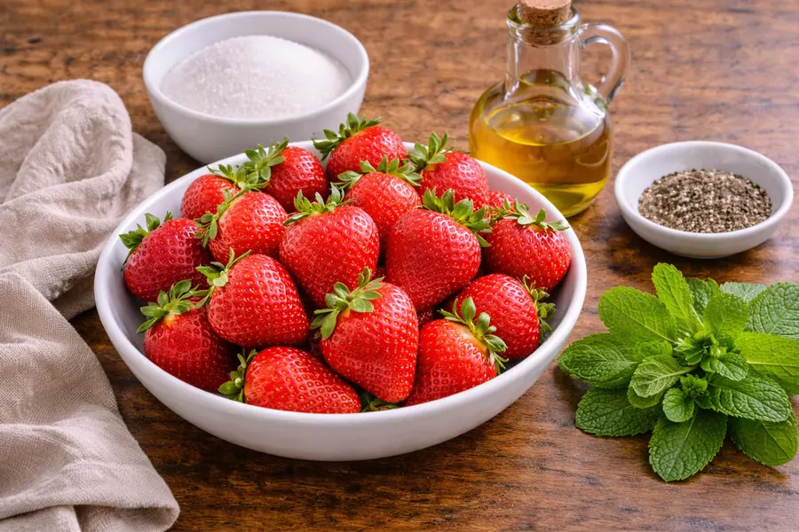 Foto 2 Fresas marinadas en vinagre