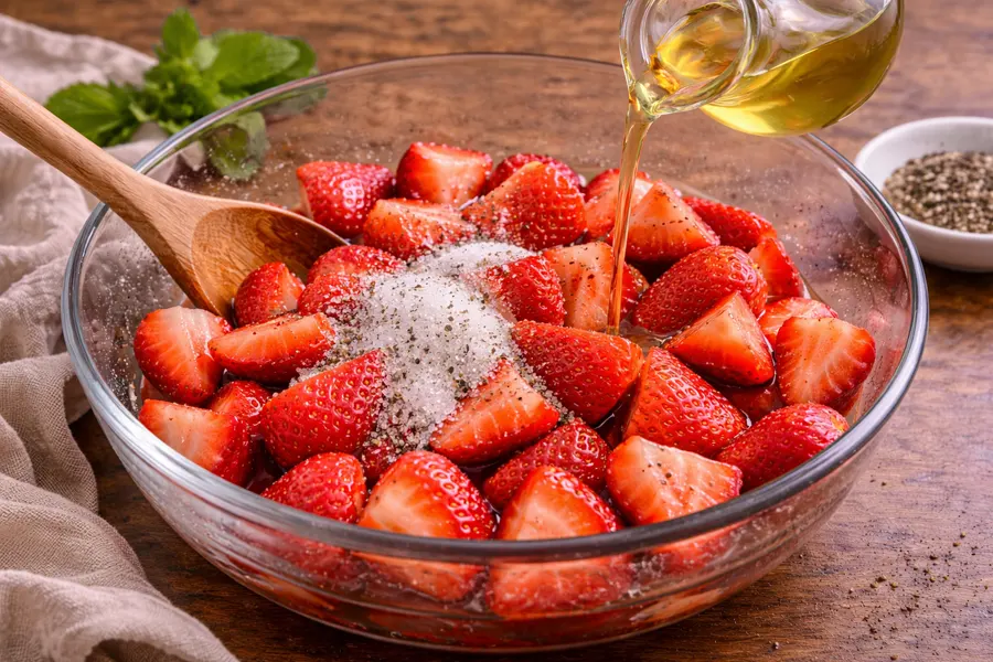 Foto 3 Fresas marinadas en vinagre