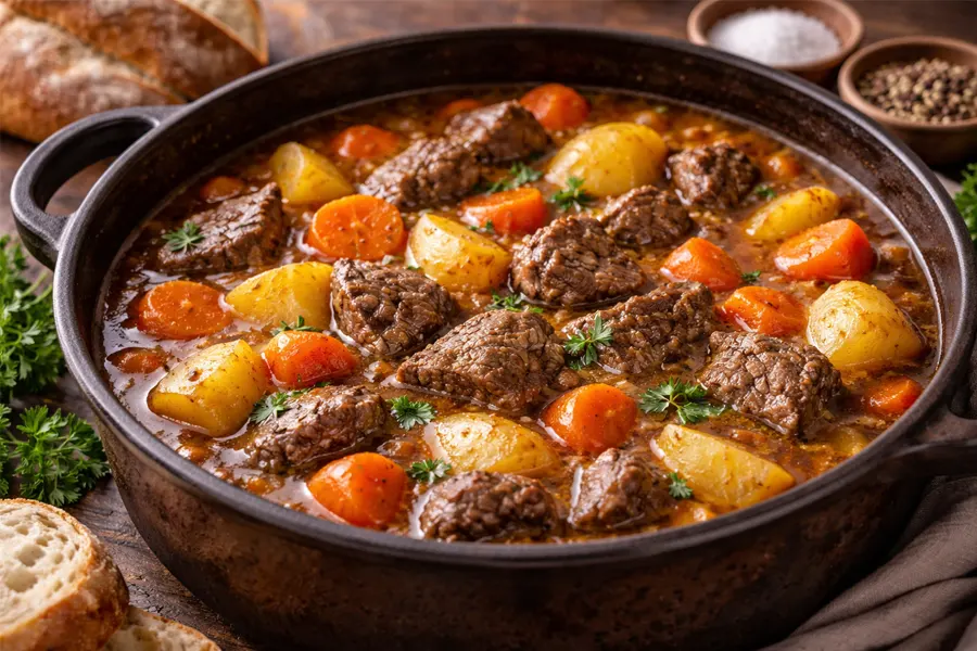 Guiso de ternera con patatas y zanahorias (estilo casero)- Receta 236