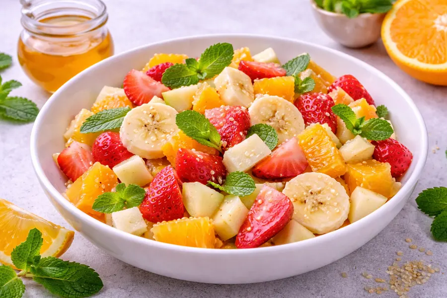 Ensalada de frutas con miel y agua de azahar (estilo marroquí)- Receta 246
