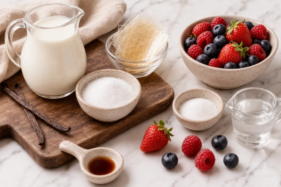 Foto 2 Panna cotta con frutos rojos (receta italiana)