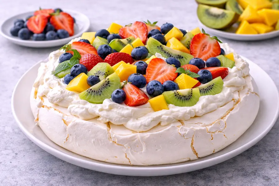Pavlova con frutas- Receta 248