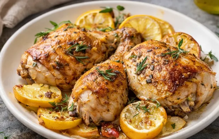 Foto 2 Pollo al horno con limón y hierbas
