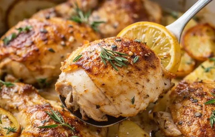 Foto 3 Pollo al horno con limón y hierbas