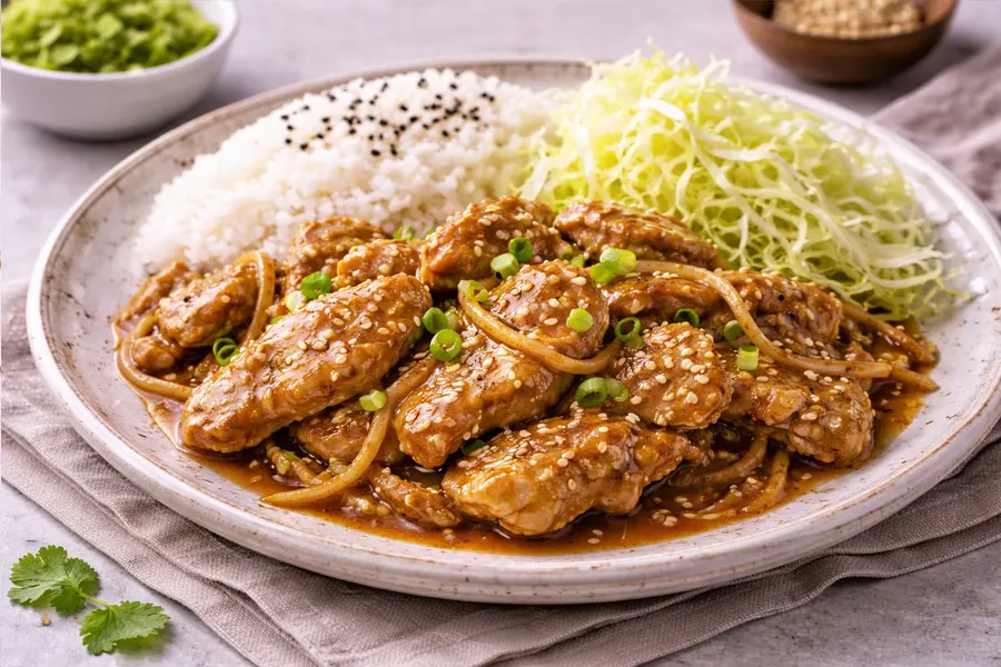 Receta Shogayaki (cerdo al jengibre)