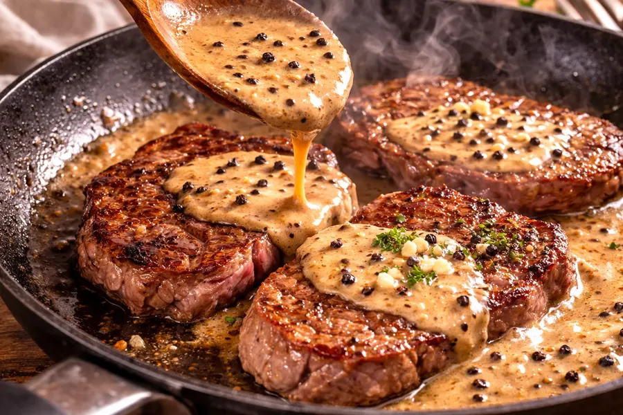 Foto 3 Ternera con salsa de pimienta: receta fácil y cremosa paso a paso