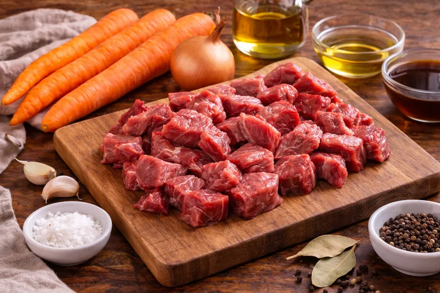 Foto 2 Ternera guisada con zanahoria: receta tradicional tierna y fácil